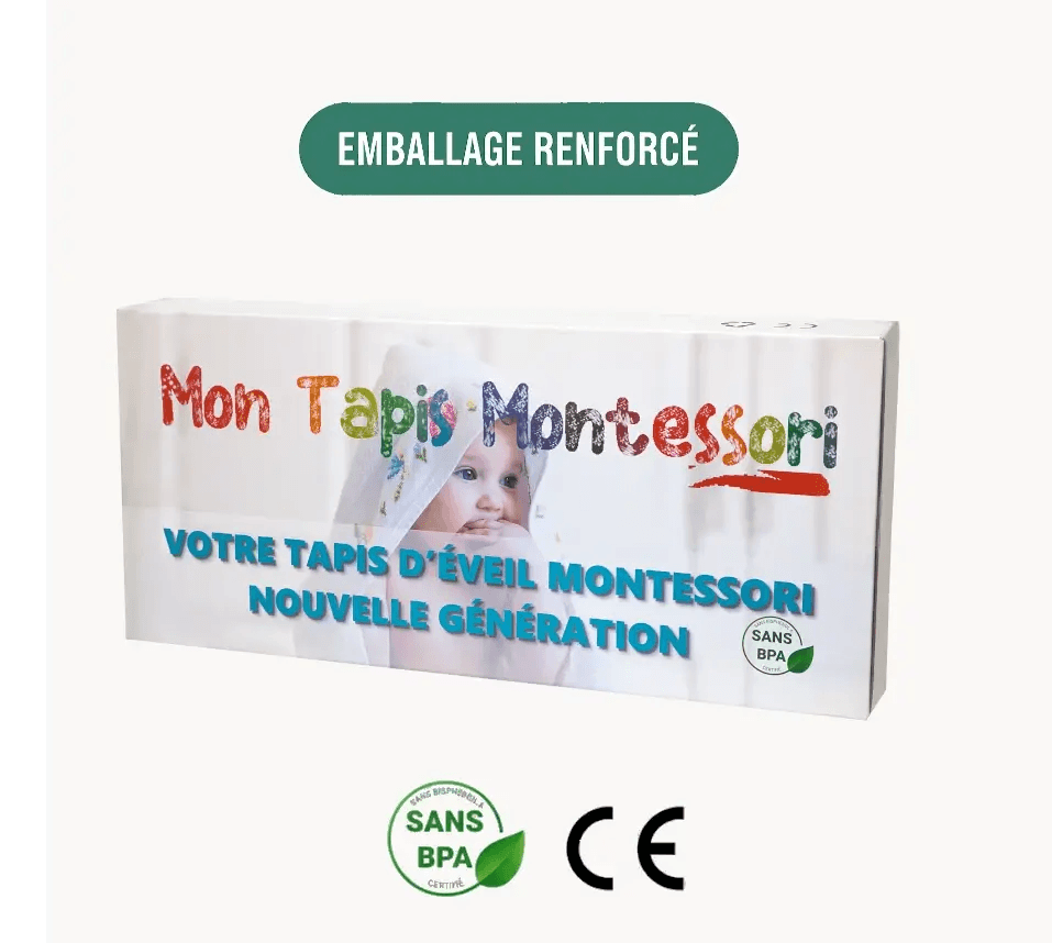 Tapis d'éveil Montessori livre dans son carton solide
